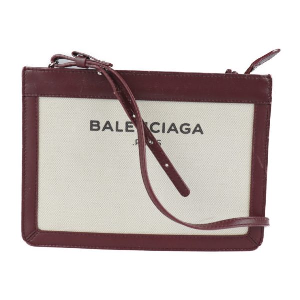 2127103002293 1 Balenciaga Navy Pochette Shoulder Bag BeigeBordeaux