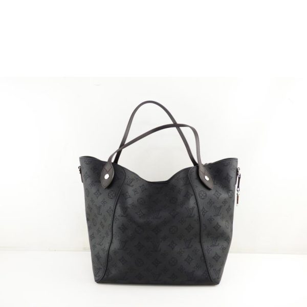 21949 2 Louis Vutton MM Monogram Mahina Bag Black