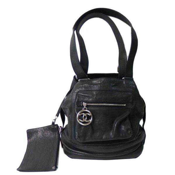 21985 1 Chanel Noir Black Leather Tote