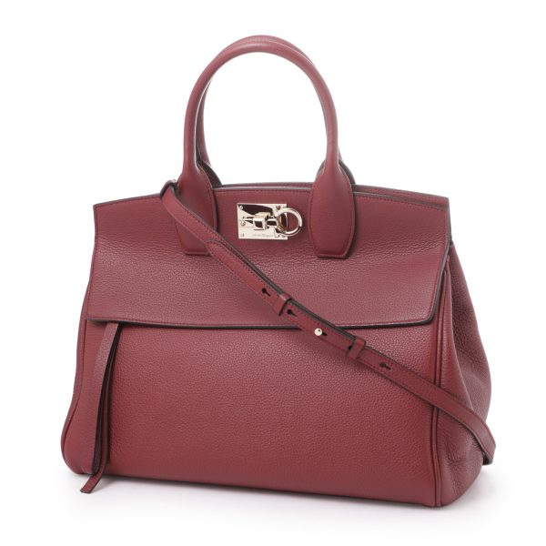 21h167 720261 wk01 Ferragamo Studio Medium Handbag Red