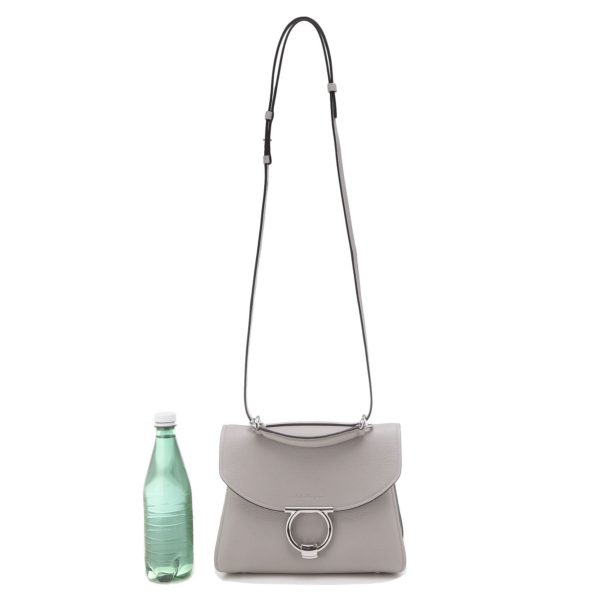 21h49303 Ferragamo Margot Handbag Rhinocerosgrey