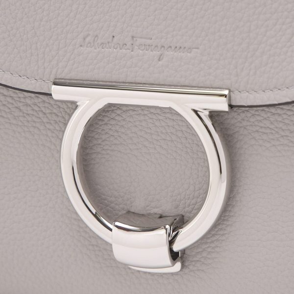 21h49309 Ferragamo Margot Handbag Rhinocerosgrey