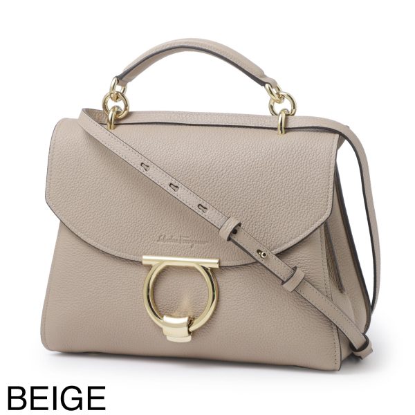 21h49313 Ferragamo Margot Handbag Rhinocerosgrey