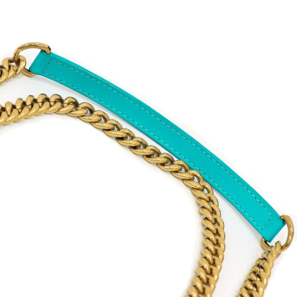 22 3014 07 Louis Vuitton Wave Chain Shoulder Bag Turquoise Blue