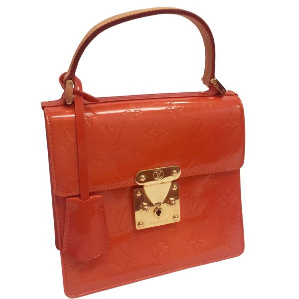 22 5706 1 Louis Vuitton Spring Street Handbag Vernis Sunset Orange