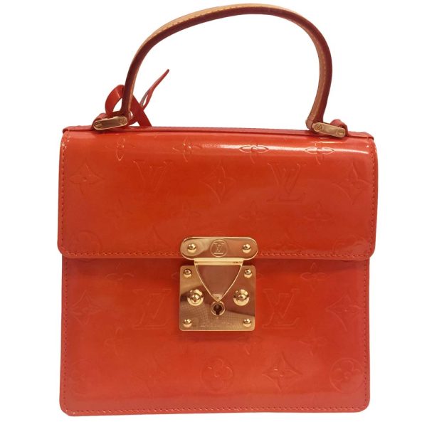 22 5706 2 Louis Vuitton Spring Street Handbag Vernis Sunset Orange