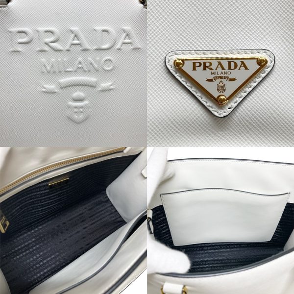 2201545 7 Prada Medium Saffiano Leather Handbag 2 Way Bag