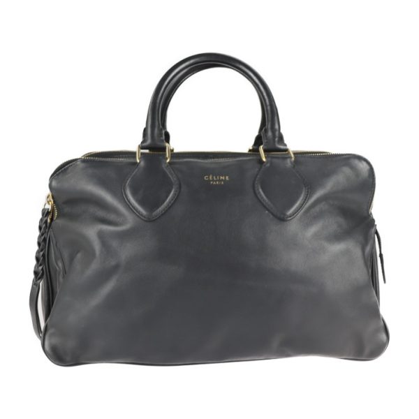 2207043007033 1 Celine Hippo Phantom Handbag Black 2Way Shoulder Tote Mini Boston Triple Zipper