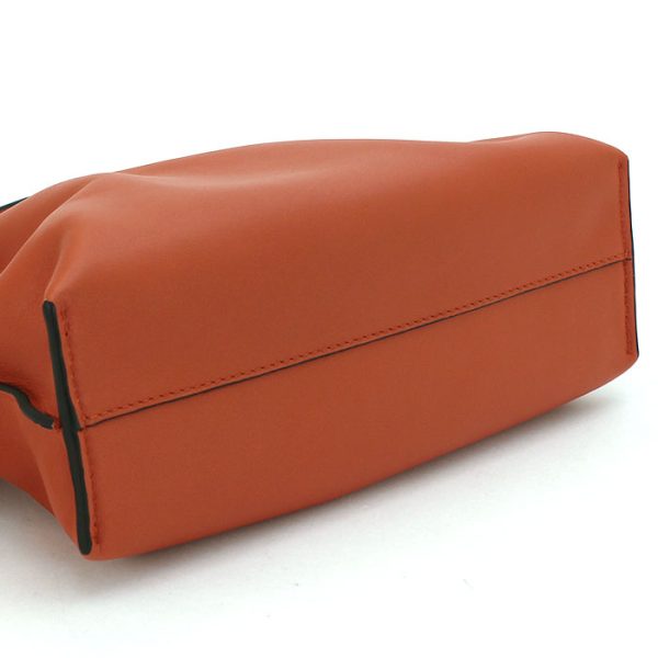 221209 bg1 2 3 LOEWE Flamenco Clutch Mini Shoulder Bag Leather Orange