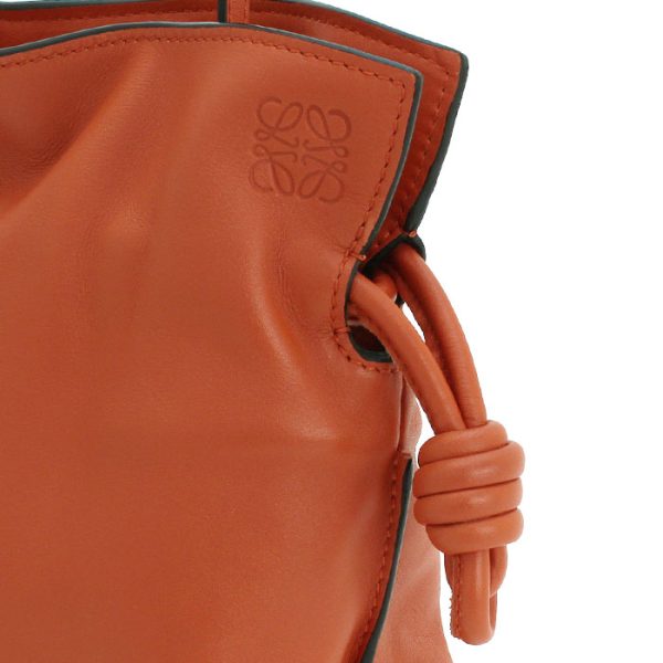 221209 bg1 2 5 LOEWE Flamenco Clutch Mini Shoulder Bag Leather Orange