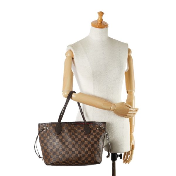 222 56434 12 Louis Vuitton Neverfull PM Shoulder Bag Brown