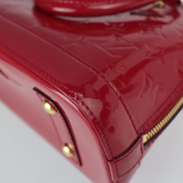 2221123010179 6 Louis Vuitton Alma Bb Vernis Handbag Leather Red