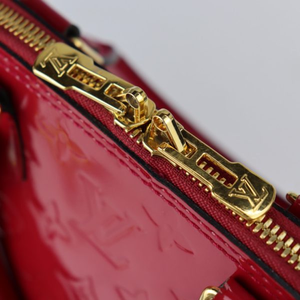 2221123010179 8 Louis Vuitton Alma Bb Vernis Handbag Leather Red