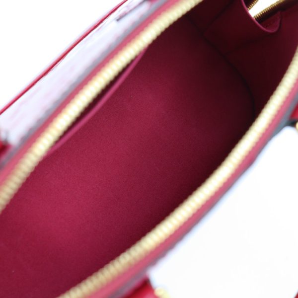 2221123010179 9 Louis Vuitton Alma Bb Vernis Handbag Leather Red