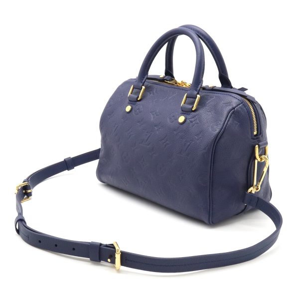 22270859 2 LOUIS VUITTON Speedy Bandouliere 25 Handbag 2WAY Monogram Empreinte Navy