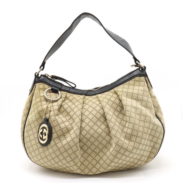 22331087 1 Gucci Sookie Diamante Shoulder Bag Beige Black