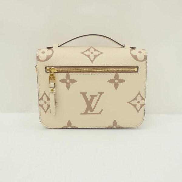 22349 2 Louis Vuitton Pochette Metis MM Empreinte Leather Monogram Bag