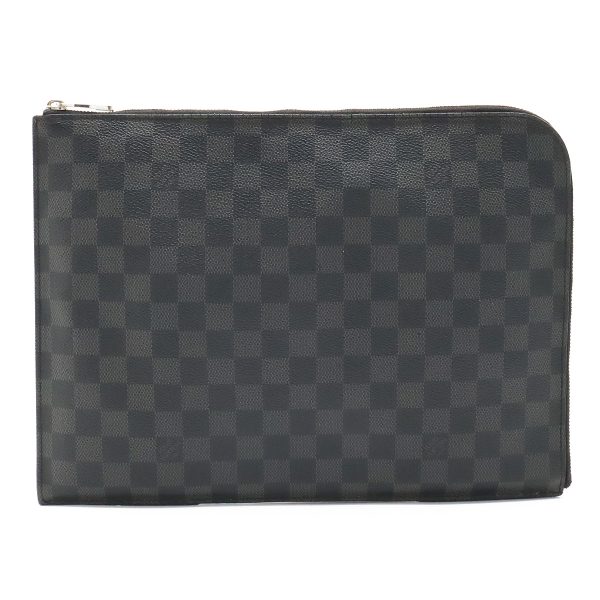 22350204 1 LOUIS VUITTON Pochette Jour GM Clutch Bag Damier Graphite