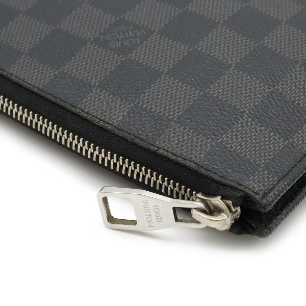 22350204 5 LOUIS VUITTON Pochette Jour GM Clutch Bag Damier Graphite