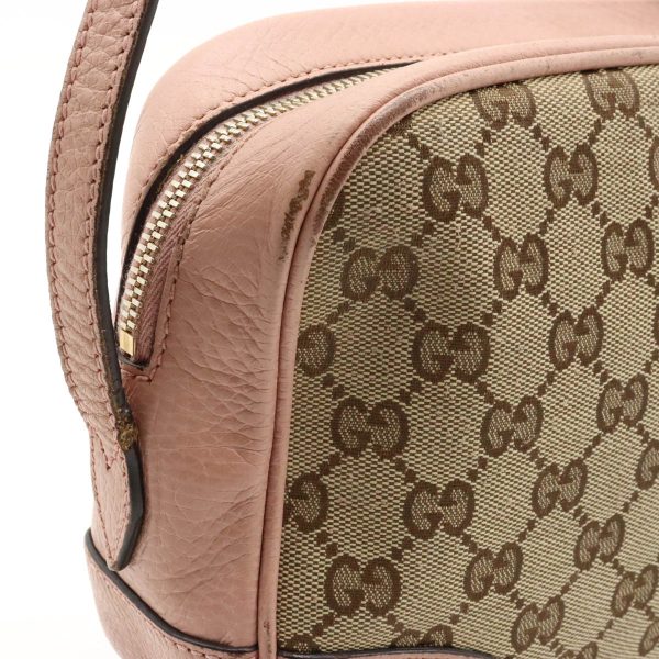 22350822 7 Gucci GG Canvas Shoulder Bag Pochette Crossbody Leather