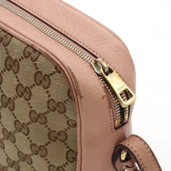 22350822 8 Gucci GG Canvas Shoulder Bag Pochette Crossbody Leather