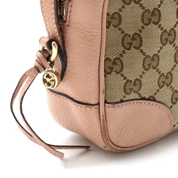 22350822 9 Gucci GG Canvas Shoulder Bag Pochette Crossbody Leather