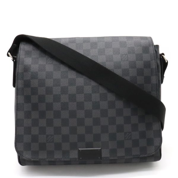 22370913 1 LOUIS VUITTON District MM Shoulder Bag Damier Graphite