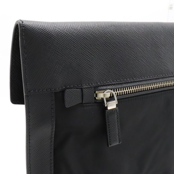 22371188 6 Prada Clutch Bag Nylon Black