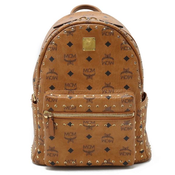 22381136 1 MCM Logogram Visetos Backpack Cognac