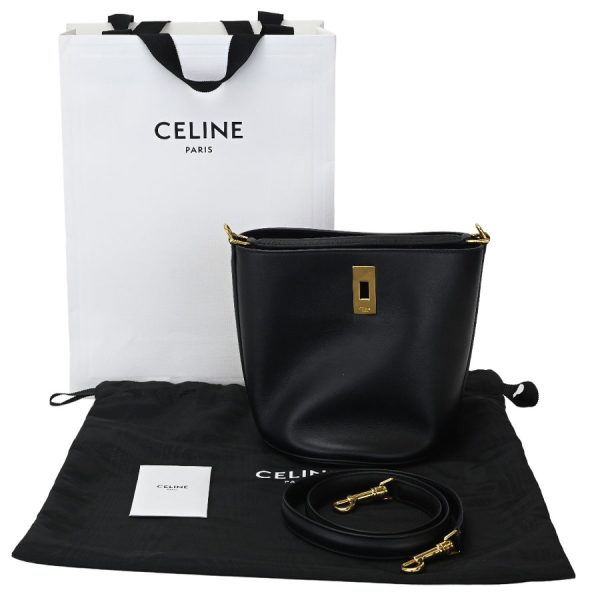 223h0091 01 16 Celine Teen Bucket 16 Case Shoulder Bag Black