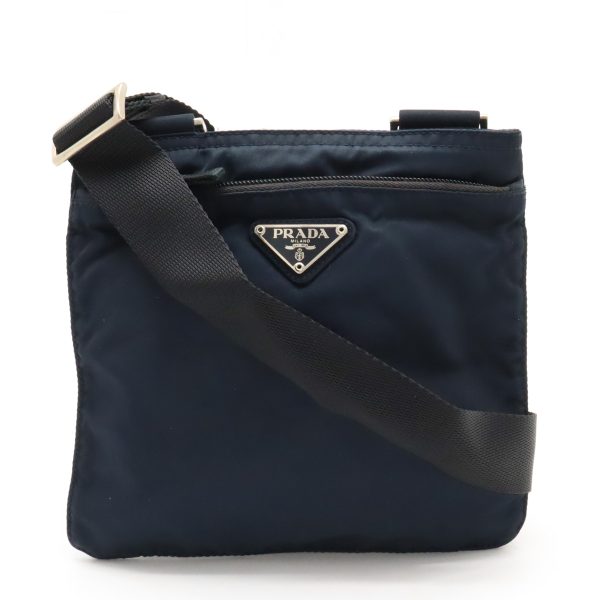 22400631 1 Prada Vela Shoulder Pochette Nylon Bleu