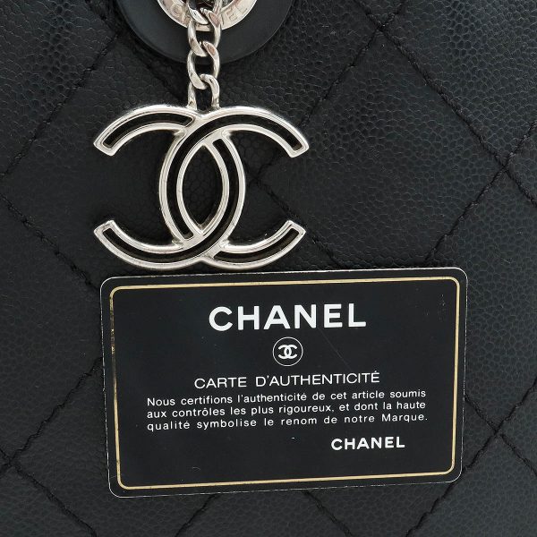 22400855 9 Chanel On The Road Wild Stitch Coco Mark Tote Bag Caviar Skin Black