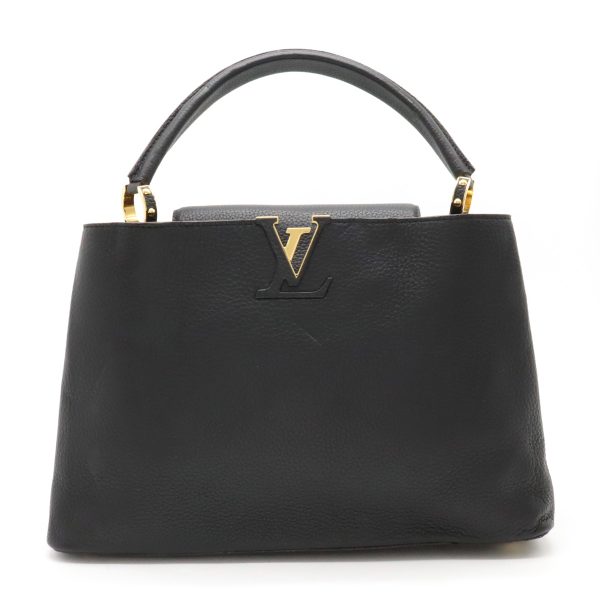 22401176 1 LOUIS VUITTON Capucines MM Handbag Taurillon Black