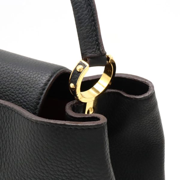 22401176 7 LOUIS VUITTON Capucines MM Handbag Taurillon Black