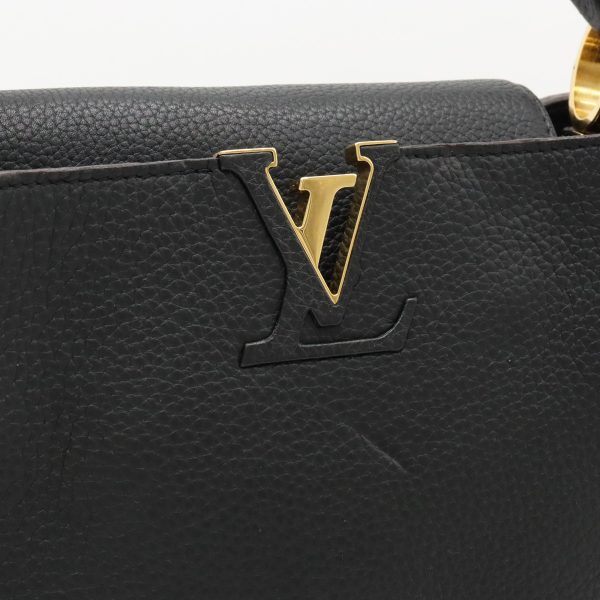 22401176 8 LOUIS VUITTON Capucines MM Handbag Taurillon Black