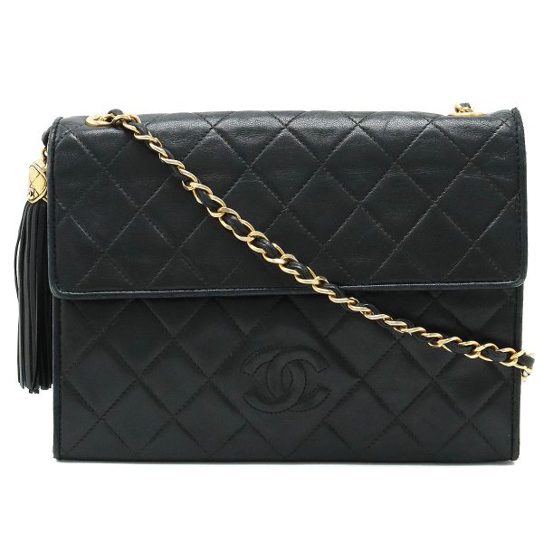 22401213 1 Chanel Matelasse Chain Shoulder Bag Black