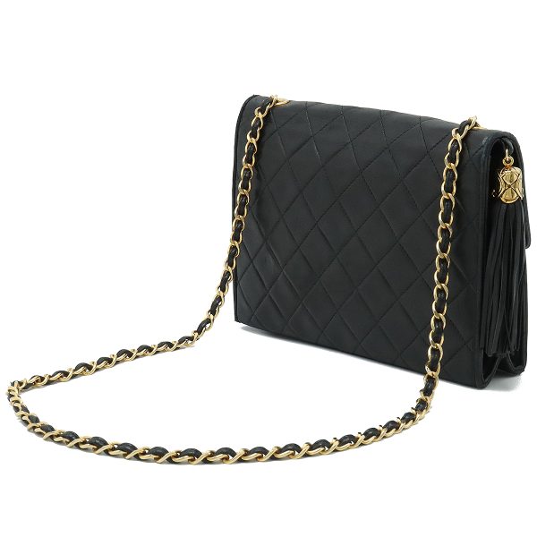 22401213 2 Chanel Matelasse Chain Shoulder Bag Black