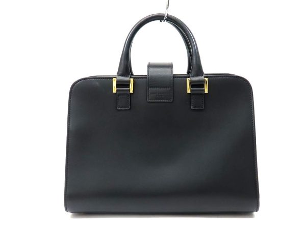 2240600314 09 Saint Laurent Leather Baby Cabas 2way Bag Black