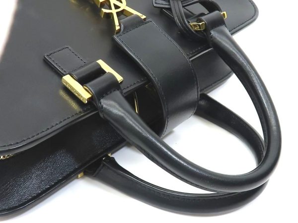 2240600314 27 Saint Laurent Leather Baby Cabas 2way Bag Black