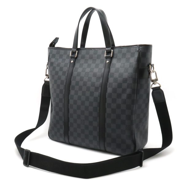 22420407 2 Louis Vuitton Tadao Tote Shoulder Bag Black