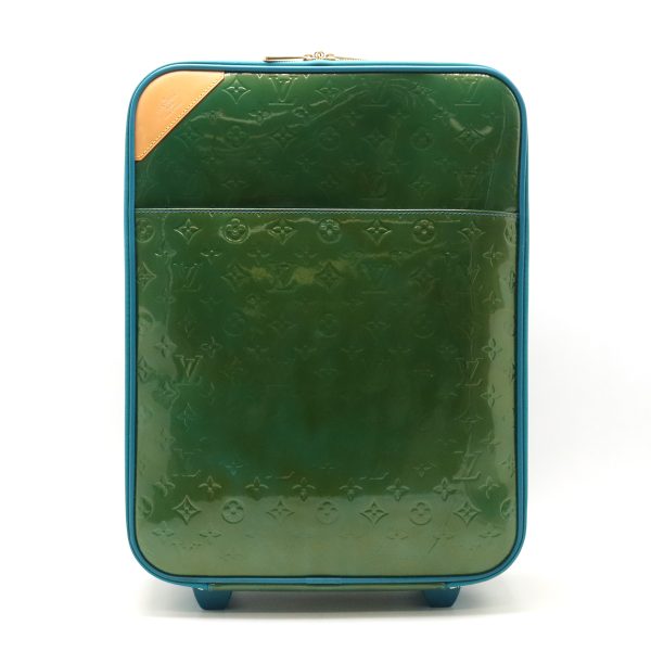 22420950 1 LOUIS VUITTON Pegas 45 Suitcase Monogram Vernis Blue Galactic