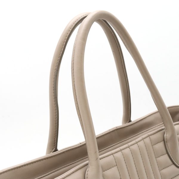 22420967 4 Prada Diagram Tote Bag Leather Greige