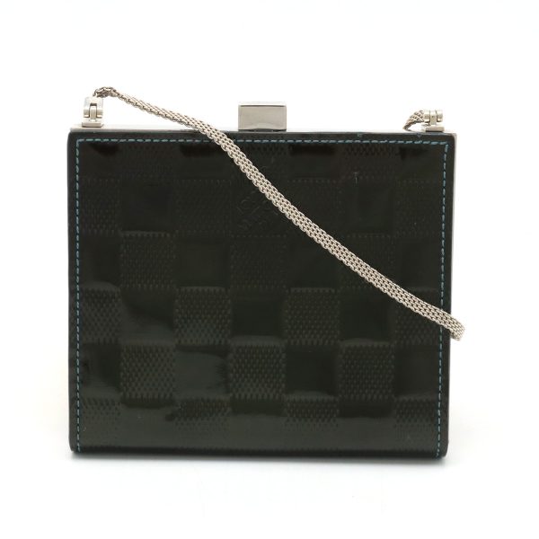 22430551 1 LOUIS VUITTON Ange PM Pochette Damier Vernis Blue Green