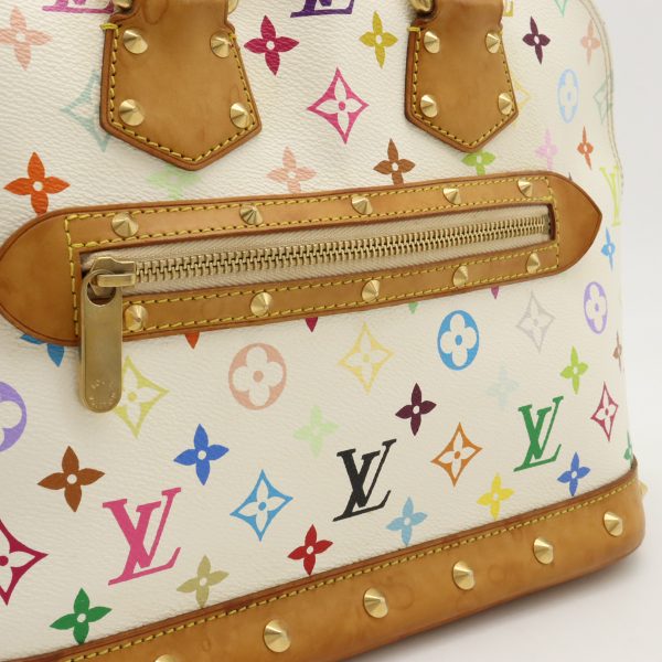 22440378 7 LOUIS VUITTON Multicolor Alma Handbag Monogram White