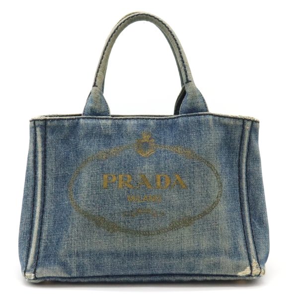 22440567 1 Prada Canapa Tote Bag Denim Blue