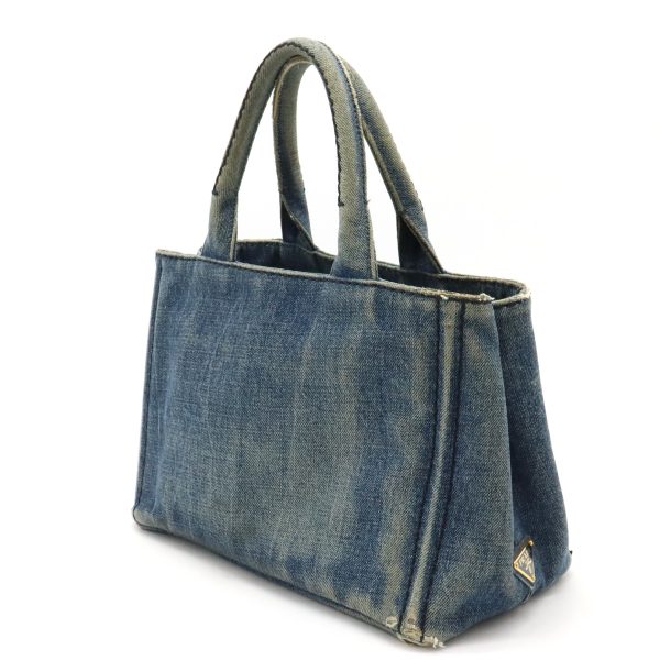 22440567 2 Prada Canapa Tote Bag Denim Blue