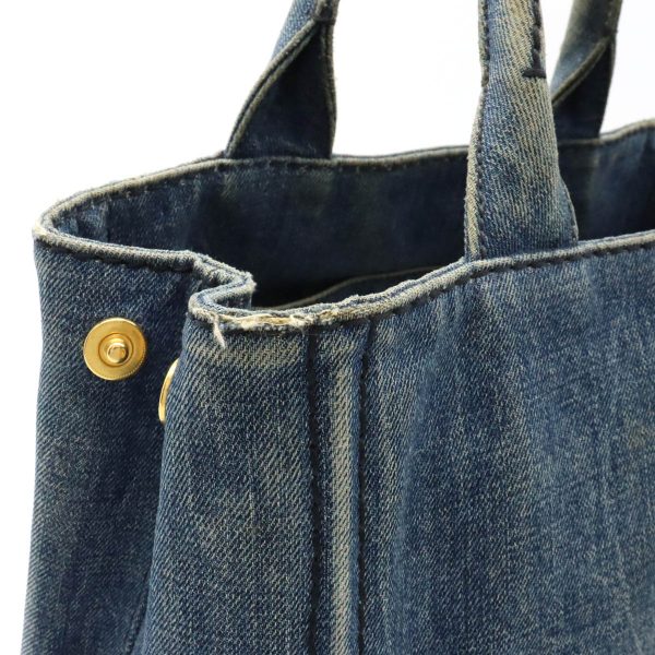 22440567 7 Prada Canapa Tote Bag Denim Blue