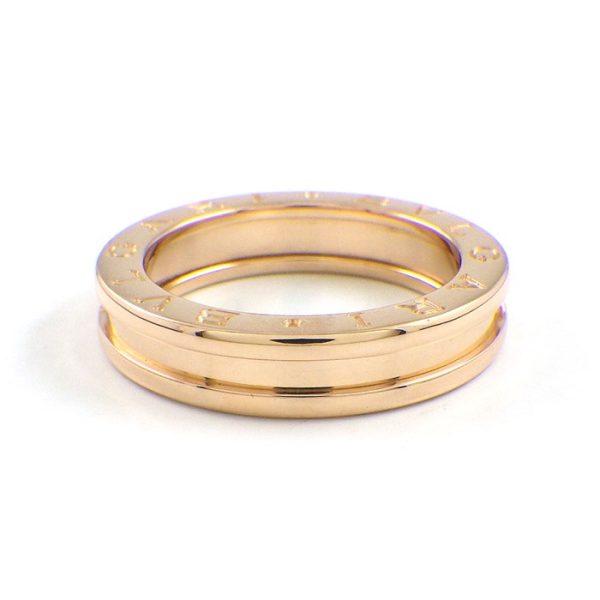 228221 2 BVLGARI Band Pink Gold Ring