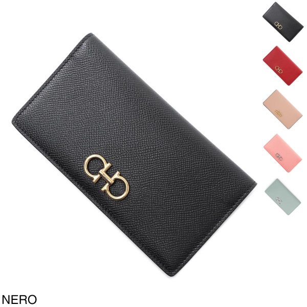 22d77901 Ferragamo Long Wallet with Coin Purse Nero