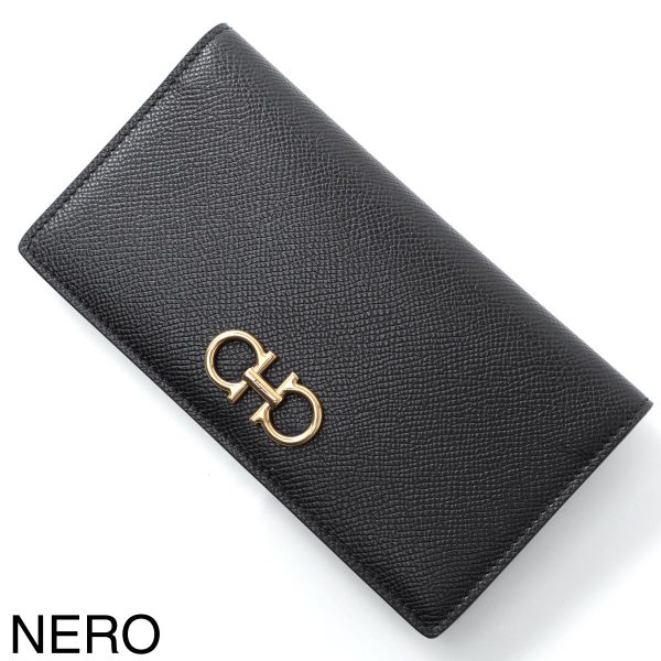 22d77906 Ferragamo Long Wallet with Coin Purse Nero